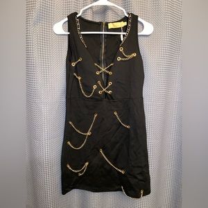 Lizette Collection Grunge Chain Mini Dress